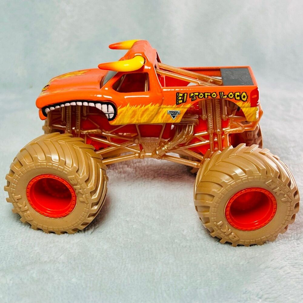 Monster Jam El Toro Loco Brown Tires Orange Wheels Loose Truck HTF 1/64 Diecast